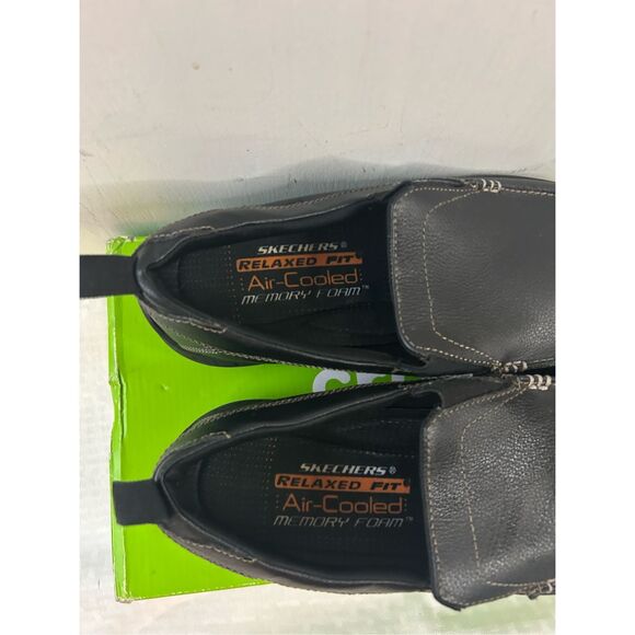 Skechers relaxed Fit Air-cooled memory foam loafers men’s 9 black - Picture 2 of 8